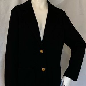 Vintage black blazer with gold buttons and pockets